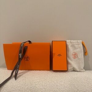 Hermes small paper bag, dust bag and rectangular box set